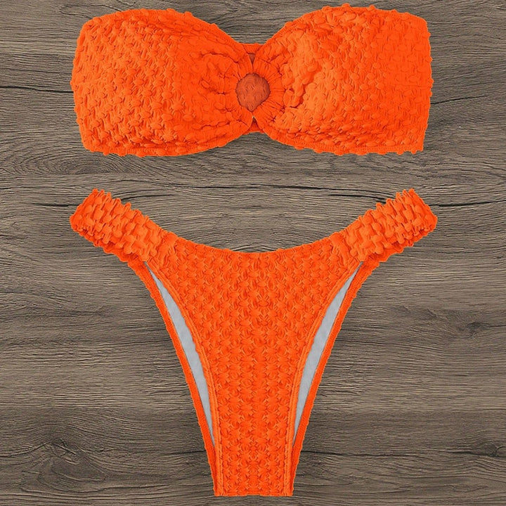 Women's bandeau bikini with textured surface and very good fit Mune Fashion