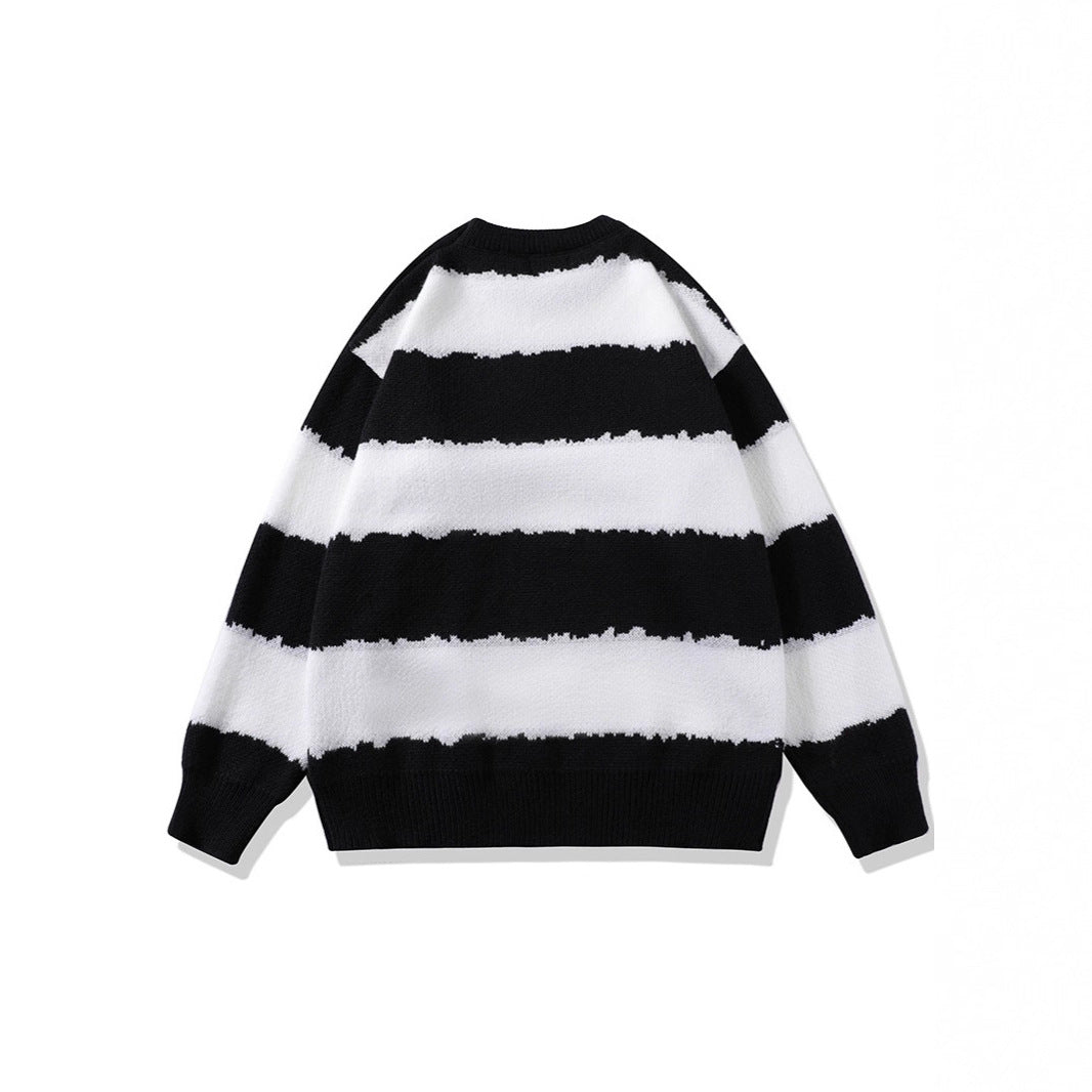 Women Comfortable Striped Sweater Mune Fashion
