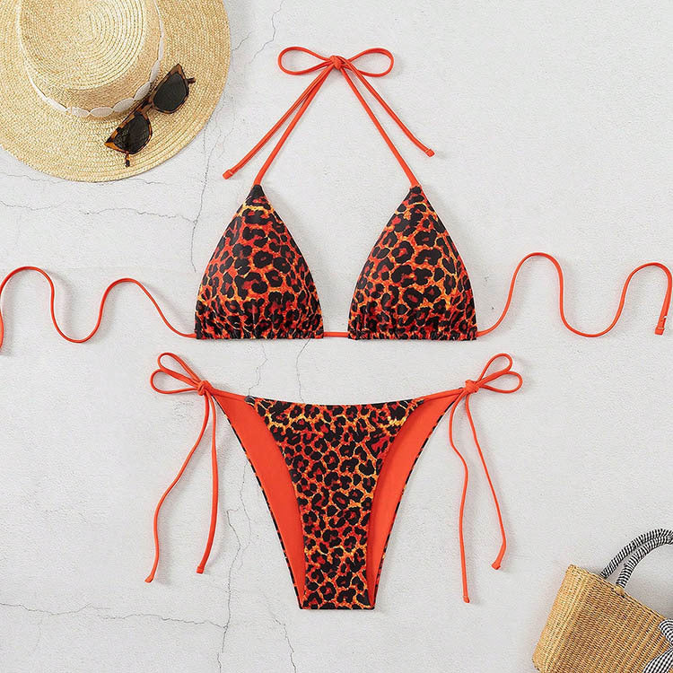 Women's triangle bikini with exciting animal print Mune Fashion