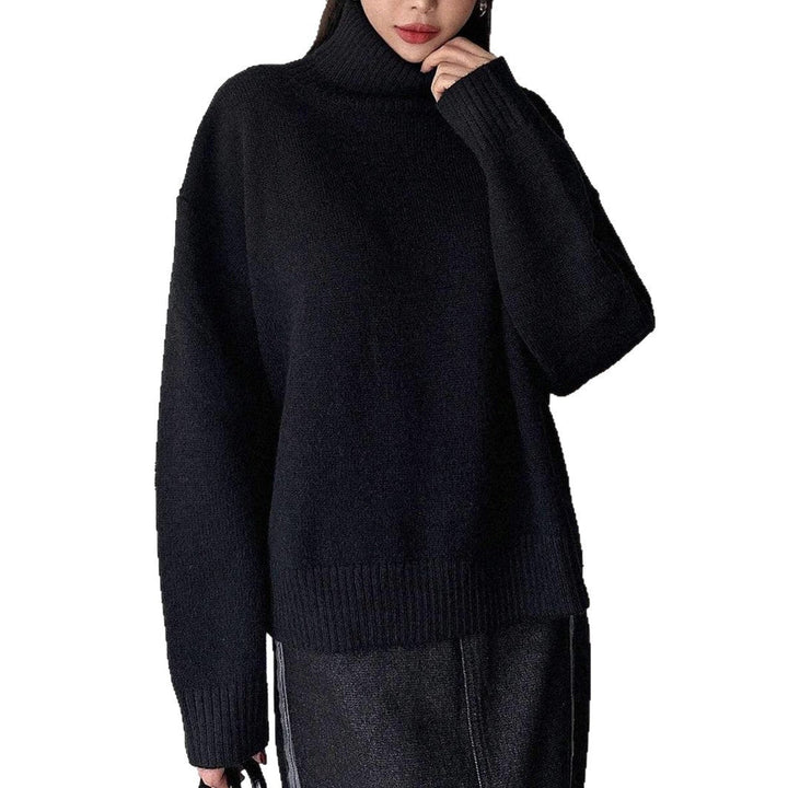 Women's Oversized Turtleneck Sweater Made Of Soft Material Mune