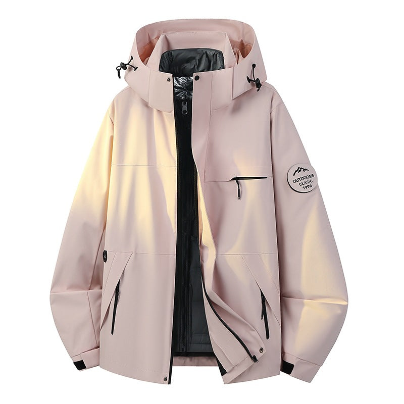 Men's waterproof three-layer hardshell jacket with adjustable hood, welded seams & multifunction pockets Mune Fashion