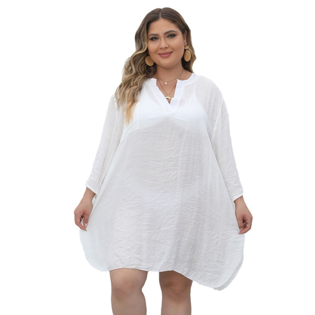Ladies casual beach dress with side slit Mune Fashion