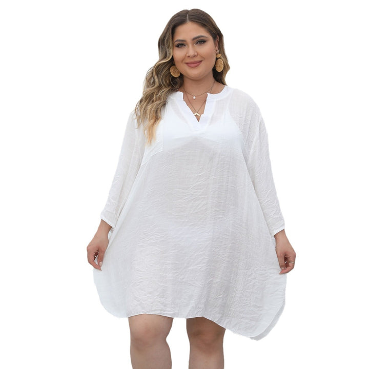 Ladies casual beach dress with side slit Mune Fashion