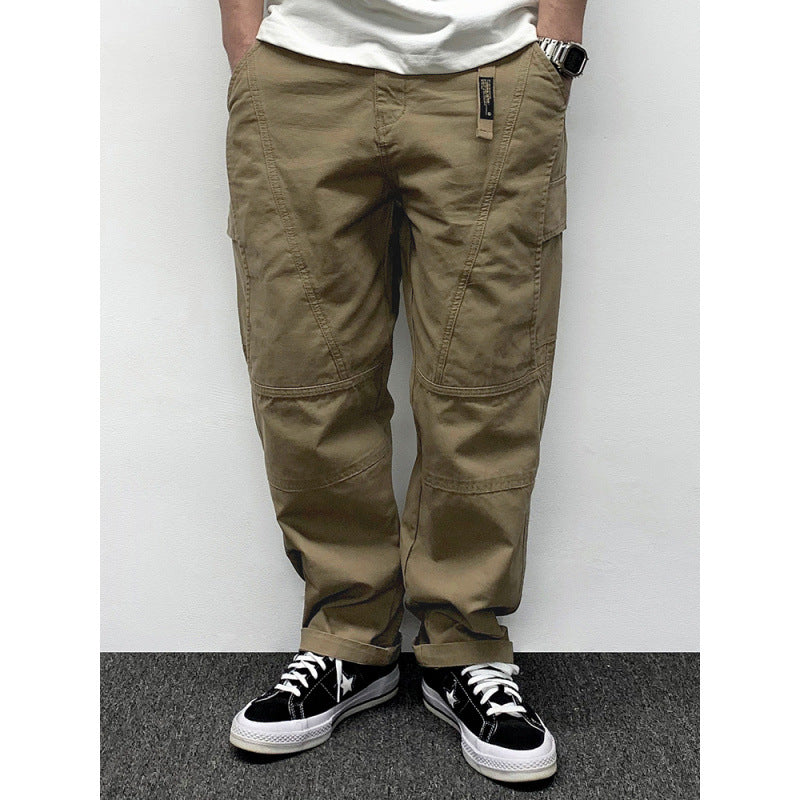 Men's Casual Baggy Cargo Pants with Knee Inserts, Multi-Pockets and Workwear Details Mune Fashion