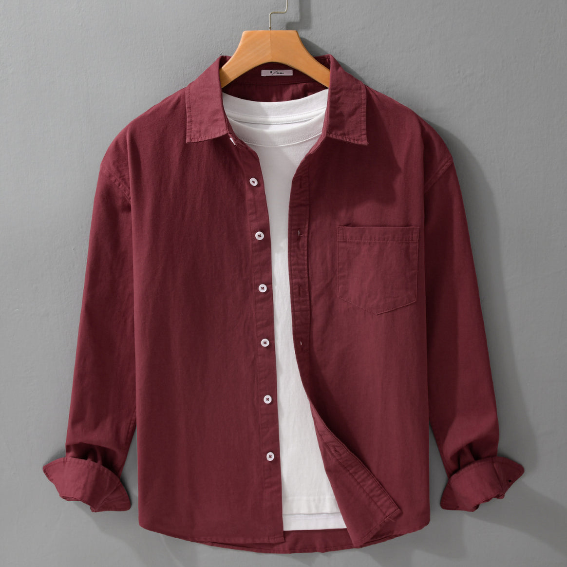Men's Casual Layering Shirt in Overshirt Style with Soft Cotton Feel and Chest Pocket Mune Fashion