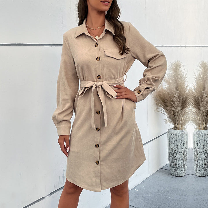 Women's Shirt Dress with Belt Mune Fashion