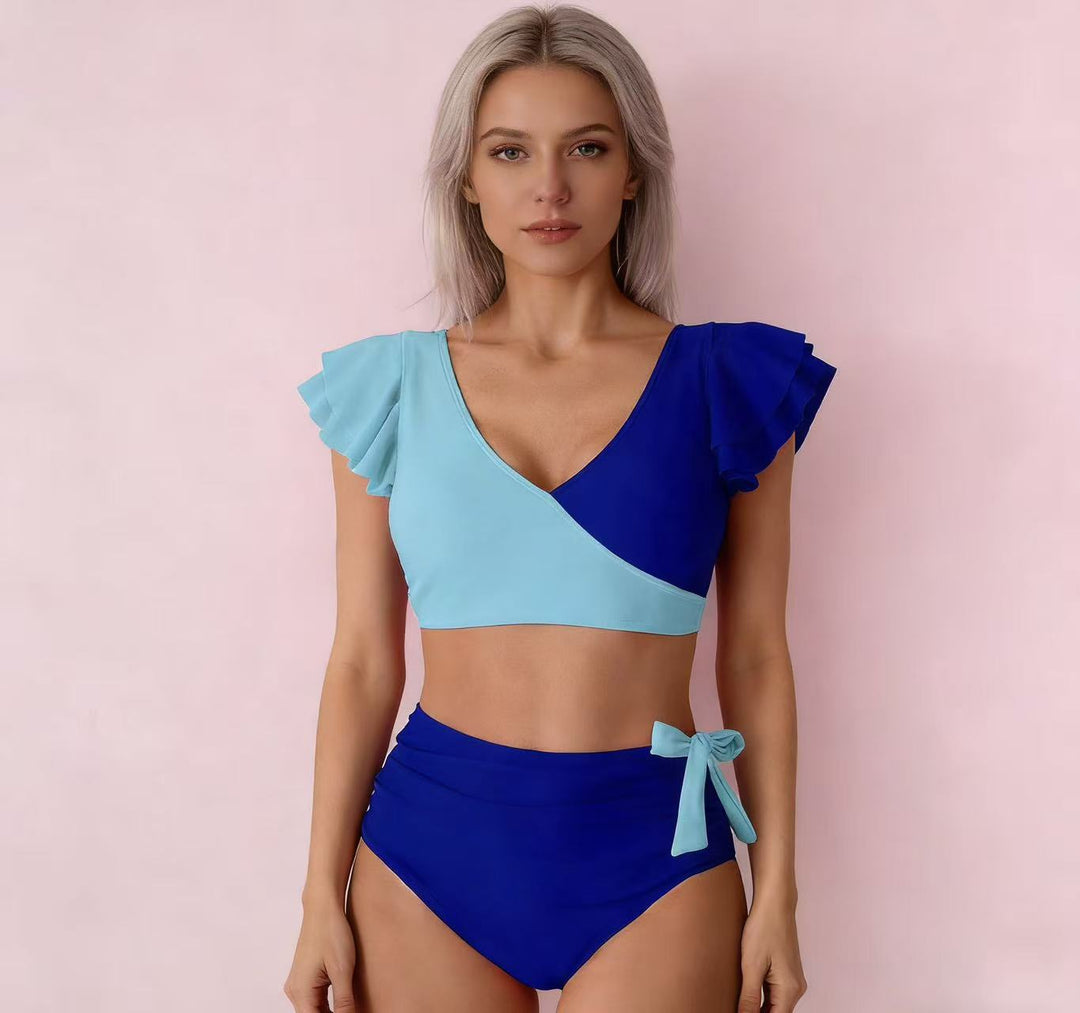 Women's High-Waisted Bikini Set with Ruffle Details Mune Fashion