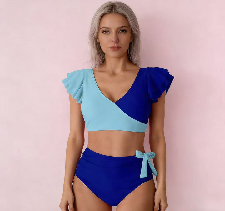 Women's High-Waisted Bikini Set with Ruffle Details Mune Fashion