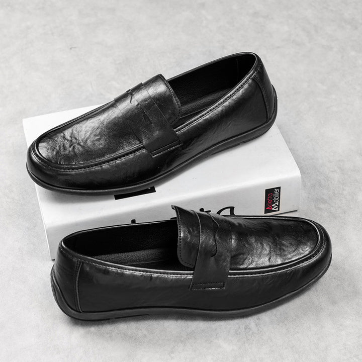 Men's elegant loafers with fine detail stitching Mune Fashion