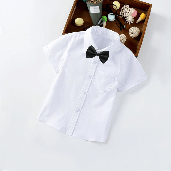 Children's short-sleeve shirt with collar and tie Mune Fashion