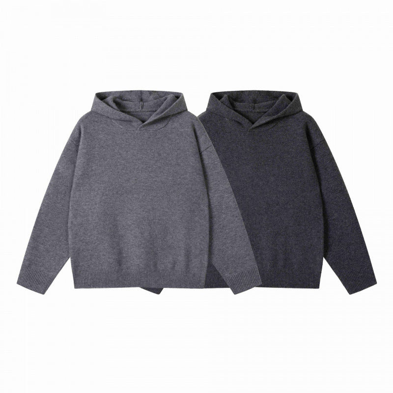 Unisex Oversized Fine Knit Hoodie with Raglan Sleeves and Ribbed Hem Mune Fashion