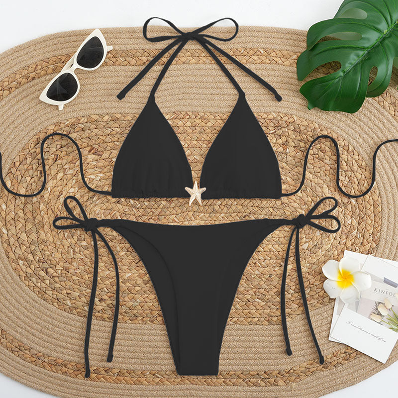Women's triangle bikini with elegant tie details Mune Fashion