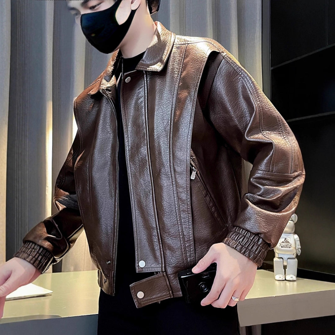 Men's Fashion Faux Leather Jacket Mune Fashion 1788342540