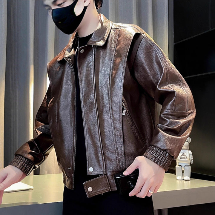 Men's Fashion Faux Leather Jacket Mune Fashion 1788342540