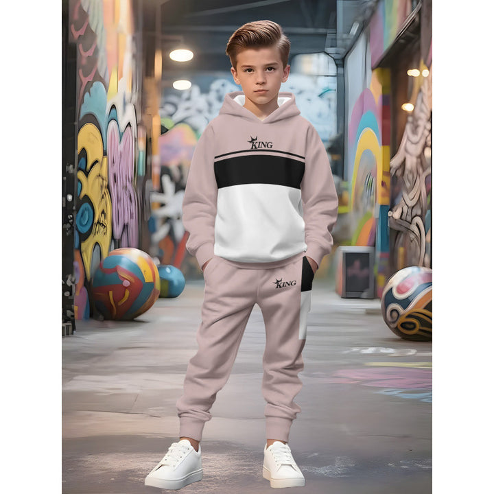 Unisex nan children's jogging suit with hoodie and detailed car print Mune Fashion