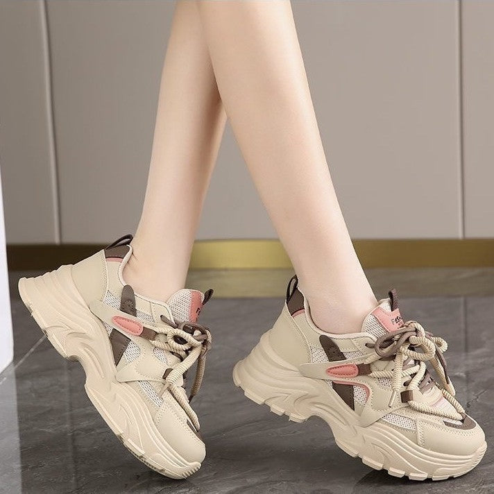 Women Chunky Sneakers with breathable mesh inserts and comfortable cushioning Mune Fashion