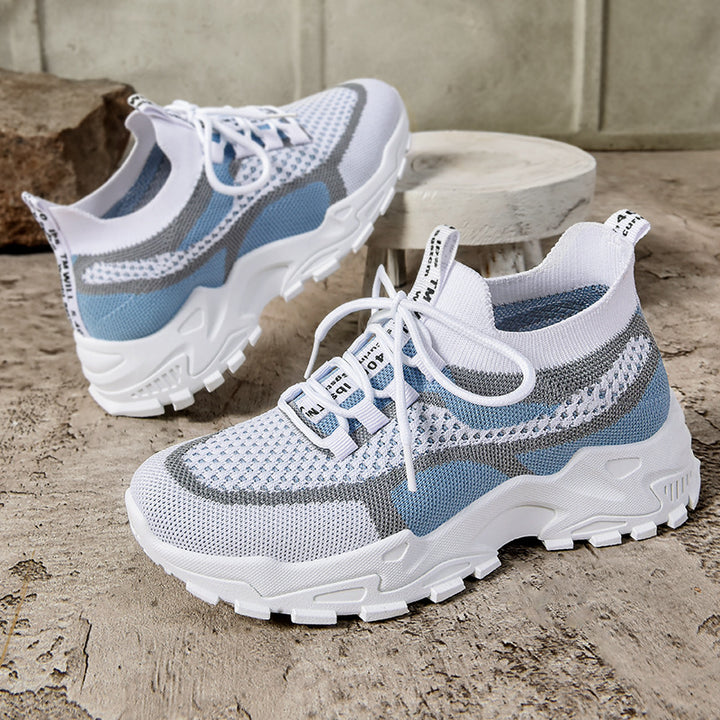 Men's knitted sock sneakers with elastic slip-on design and profiled trail platform Mune Fashion