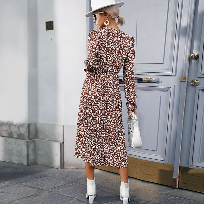 Women Floral Knee-Length Dress Mune Fashion