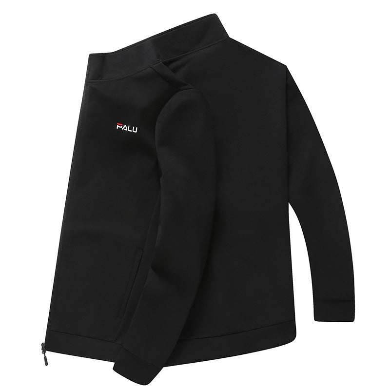 Men's sporty windproof training jacket with stand-up collar and concealed zipper Mune Fashion