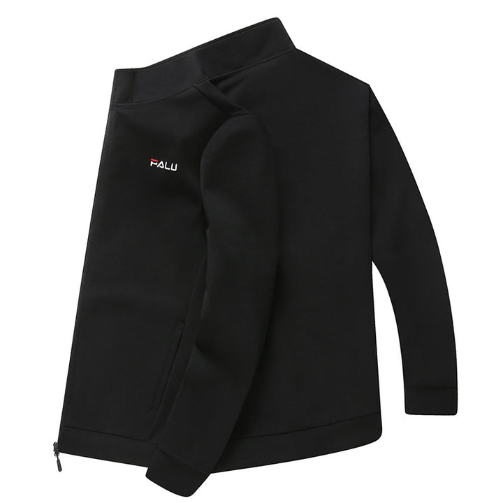Men's sporty windproof training jacket with stand-up collar and concealed zipper Mune Fashion