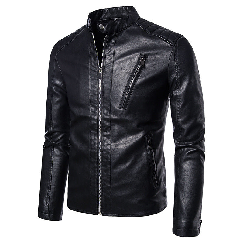 Men's Fashion Biker Jacket with Quilted Details Mune Fashion