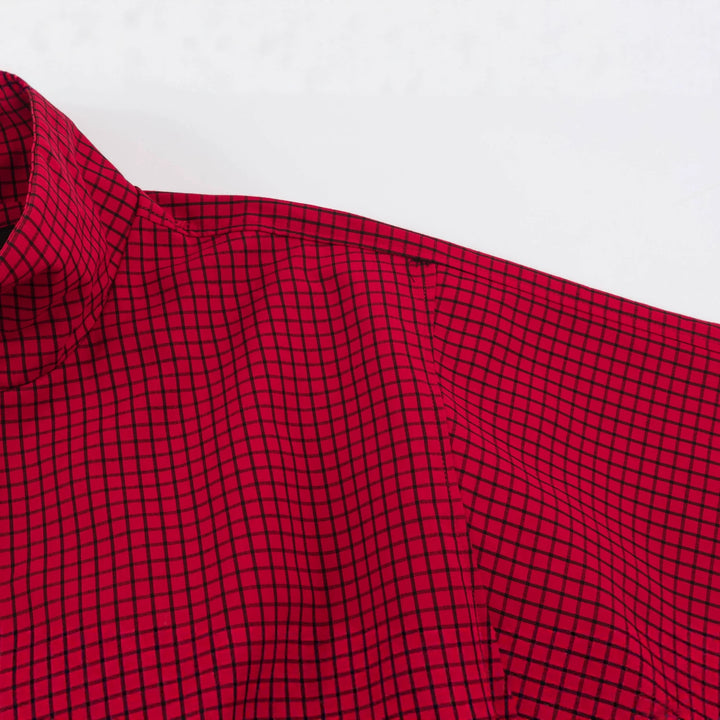 Women Oversize Boxy Bomber Jacket with Stand-Up Collar, Checkered Pattern and Elastic Hem Mune Fashion