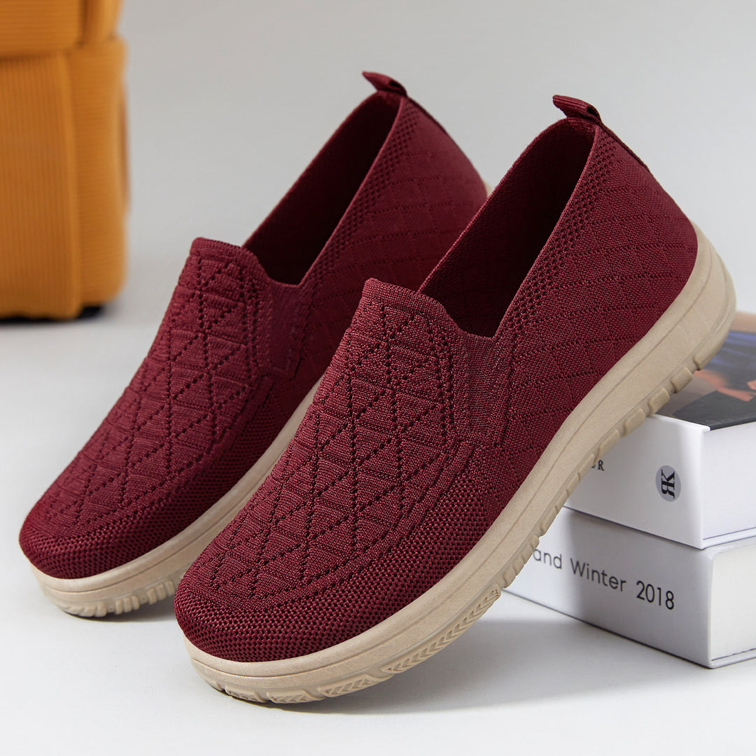 Women's breathable knit slippers with orthopedic cushioning and flexible outsole Mune Fashion