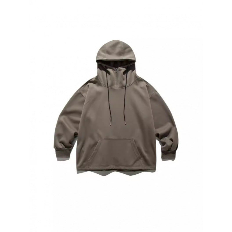 Unisex Oversize Hoodie with Half Zipper and Kangaroo Pocket Mune Fashion