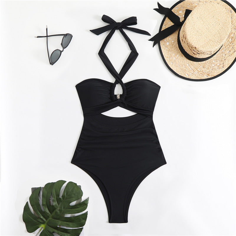 Women's one-piece swimsuit with playful wrap design Mune Fashion