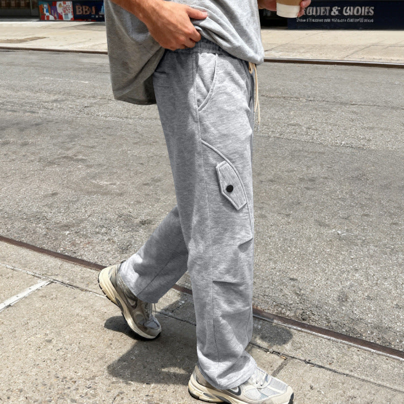 Men's Oversize Cargo Pants in Utility Streetwear Look with Drawstrings and Flap Pockets Mune Fashion