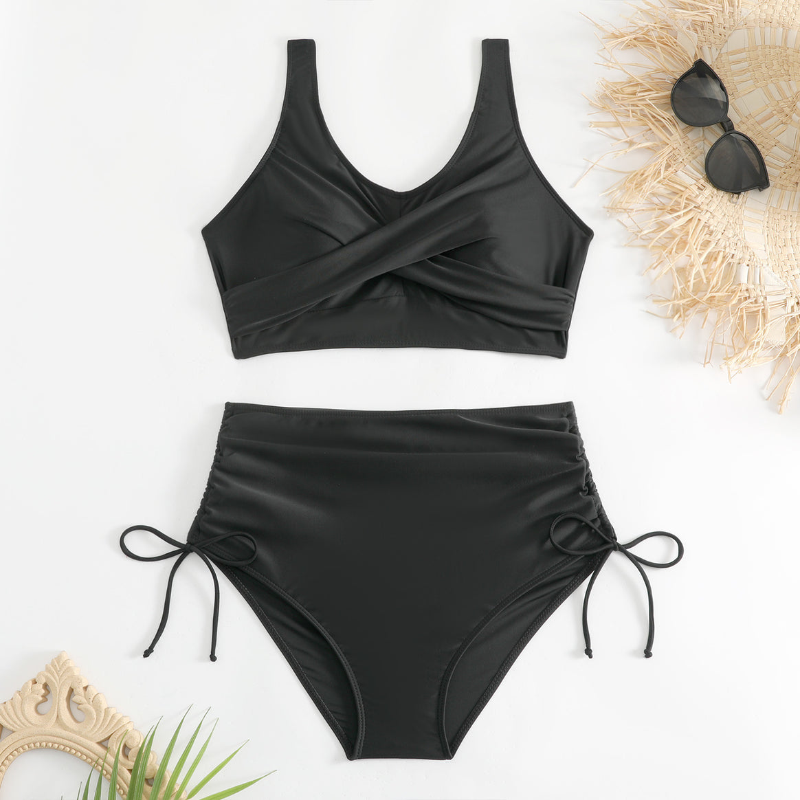 Women's bikini set with stylish wrap top and high-waisted bottoms Mune Fashion