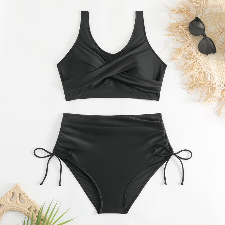 Women's bikini set with stylish wrap top and high-waisted bottoms Mune Fashion