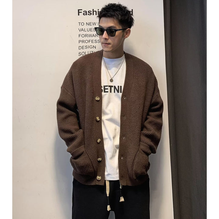 Men's Modern Cardigan with Button Placket Mune Fashion