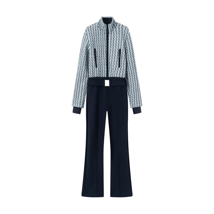 Women Functional Utility Overall with Zippers and Waist Belt Mune Fashion