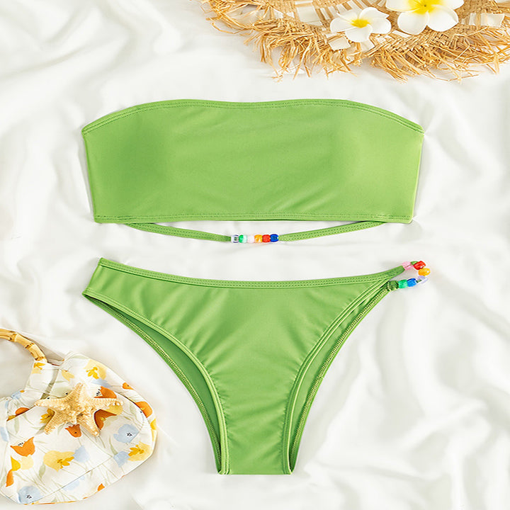 Women's bandeau bikini with stylishly decorated strap Mune Fashion