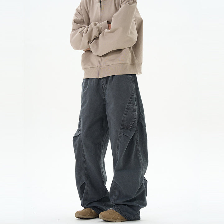 Men's Loose Fit Panel Cargo Baggy Pants in Workwear Style Mune Fashion