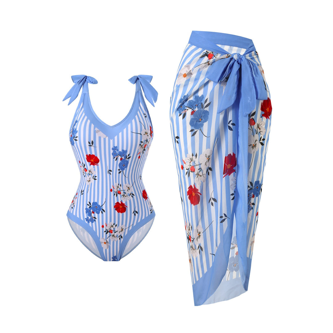 Women's swimsuit and beach skirt with lemon design Mune Fashion
