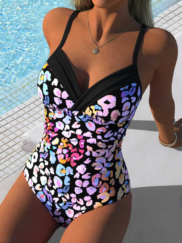 Women's One-Piece Swimsuit with Fashionable Wrap Detail Mune Fashion