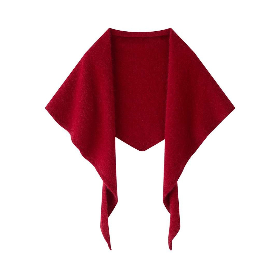 Ladies Soft Fine Knit Sweater with Voluminous Loop Collar and Boxy Silhouette Mune Fashion