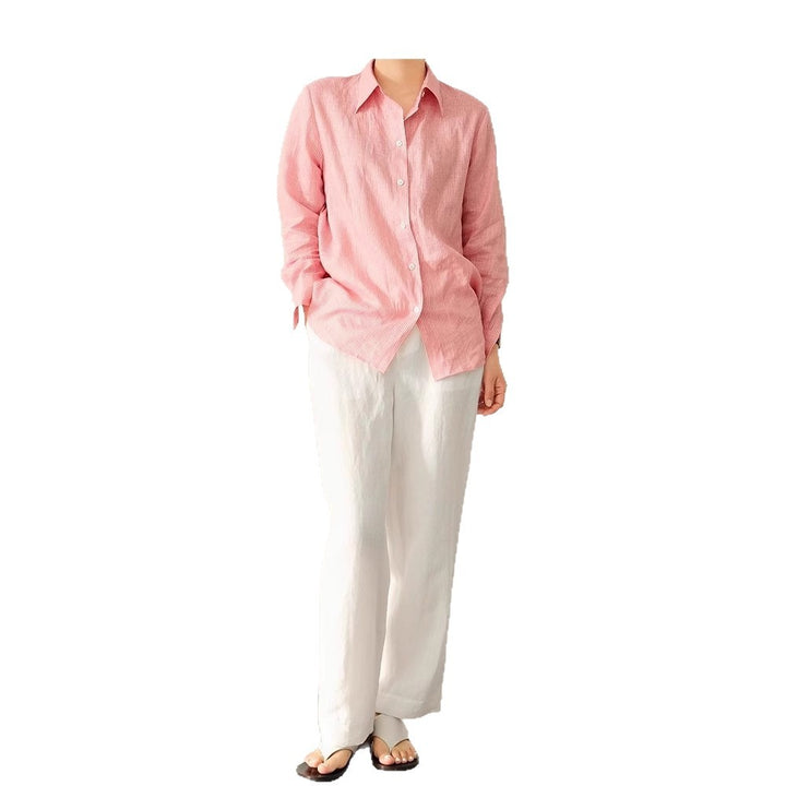Ladies Elegant Striped Blouse Mune Fashion