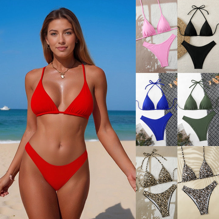 Women's Triangle Bikini with High Leg Cut Mune Fashion
