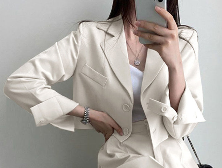 Women Trendy Short Blazer Mune Fashion