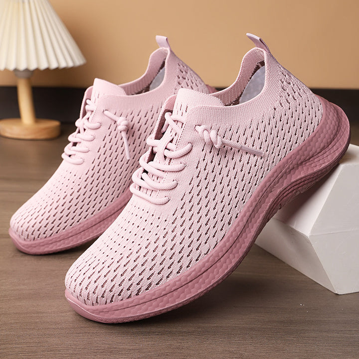 Men's breathable knit slip-on sneakers with sock-like shaft, asymmetrical decorative lacing, and cushioned Ortholite insole Mune Fashion