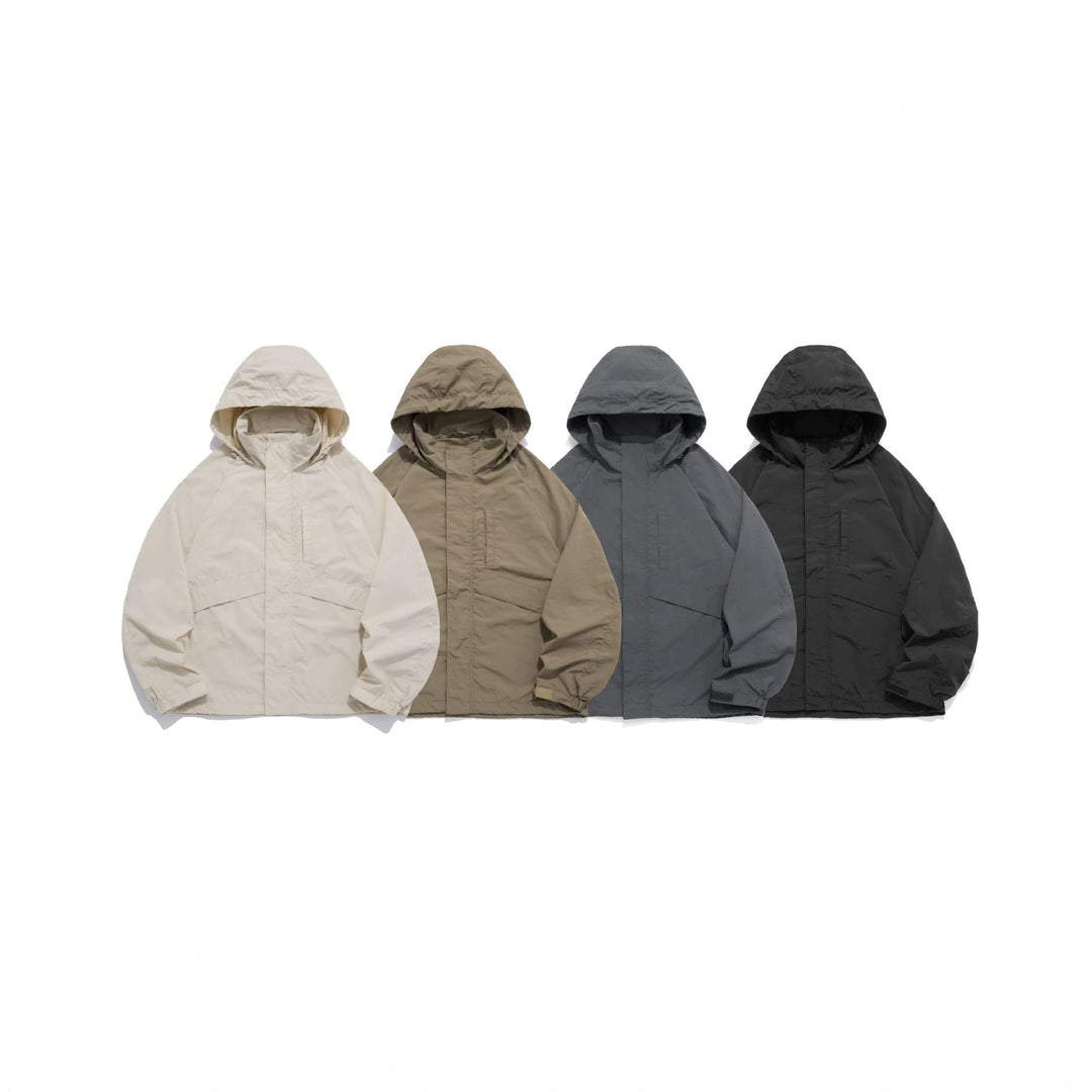 Unisex Wide water-repellent hooded parka with concealed zipper flap and flap pockets Mune Fashion