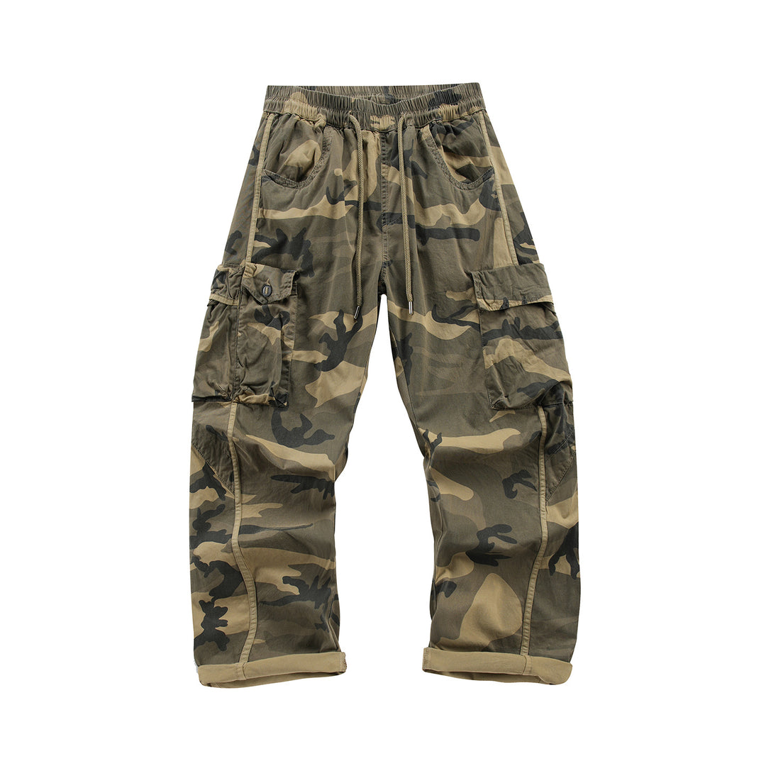 Herren Cargohose mit elastischem Bund, Tunnelzug und Mehrfach‑Taschen Mune Fashion