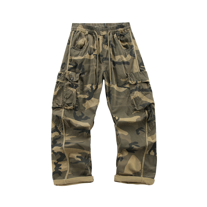 Herren Cargohose mit elastischem Bund, Tunnelzug und Mehrfach‑Taschen Mune Fashion