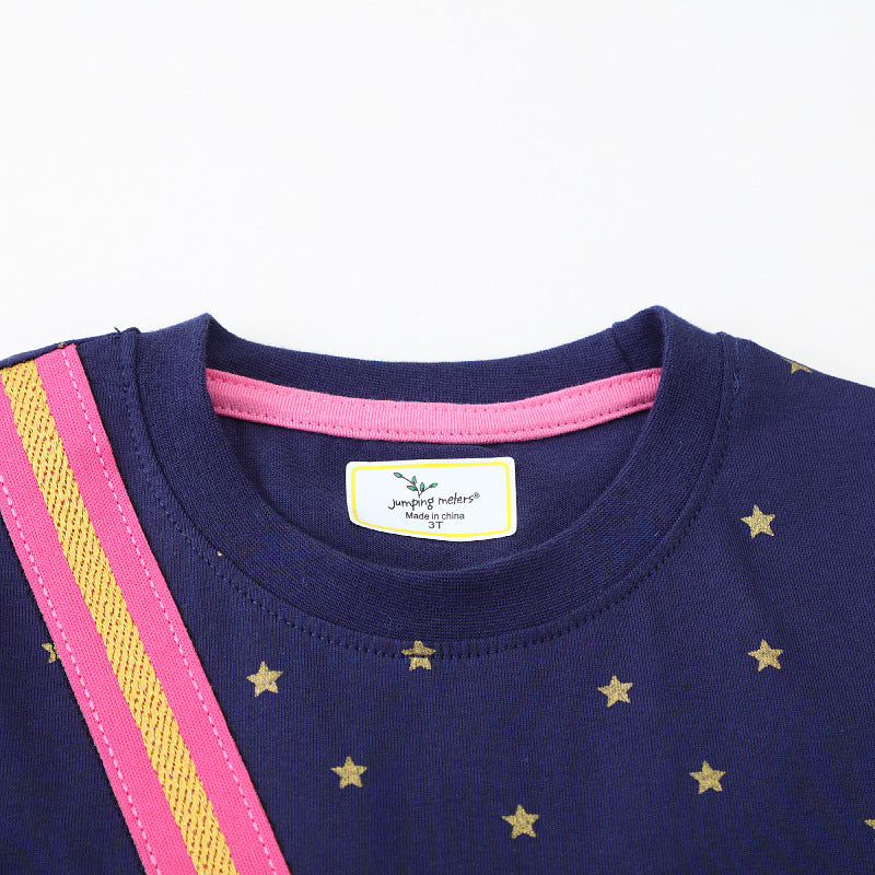 Girl short sleeve dress with charming unicorn motif Mune Fashion