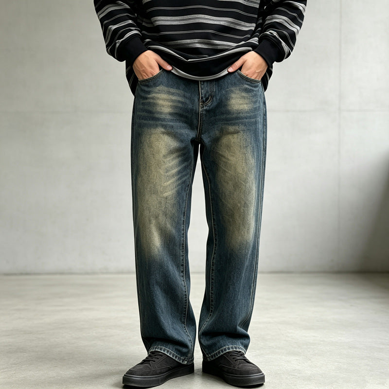 Men Comfortable Cut Jeans in Used Look Mune Fashion