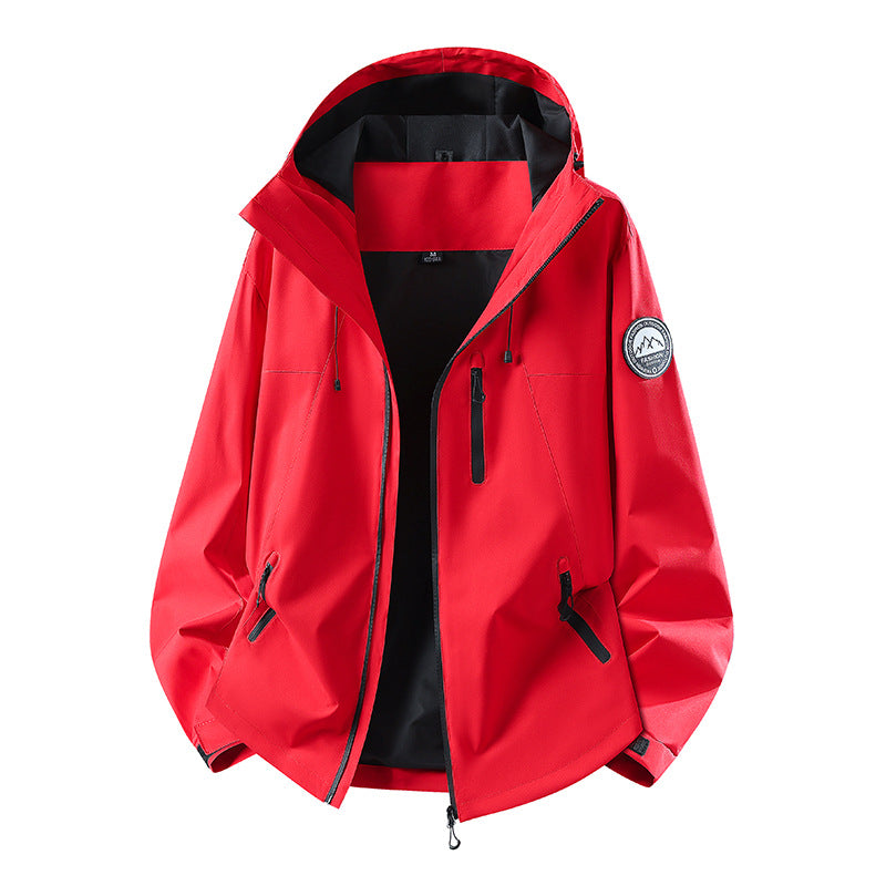 Men's Waterproof Softshell Jacket with Hood and Breathable Membrane Mune Fashion