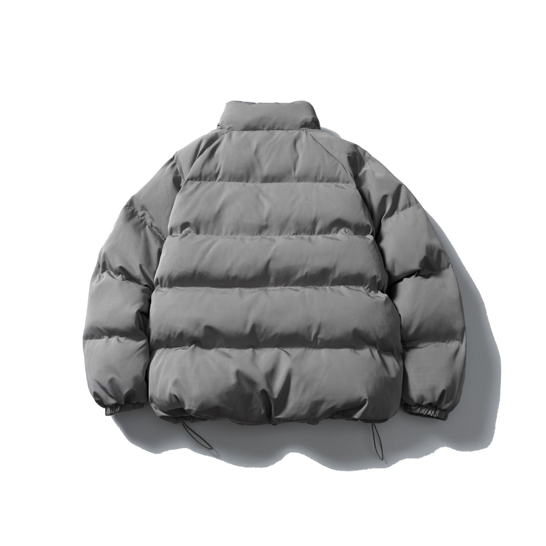 Unisex Short Cut Quilted Jacket in Boxy Cut with High Collar and Drawstring Mune Fashion
